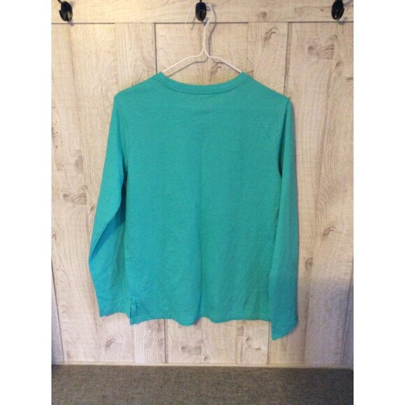 Cat & Jack Boys Shirts Size XL (16) Teal Green Dinosaur & Orange Long Sleeves - Picture 4 of 11